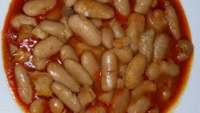 Ensalada de fabas con bacalao